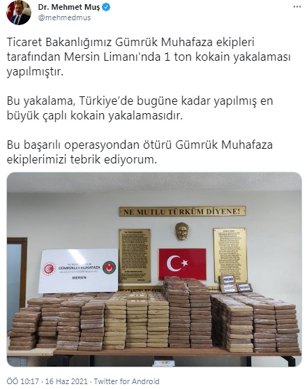 Son Dakika! Mersin Limanı'nda 1 ton kokain ele geçirildi!