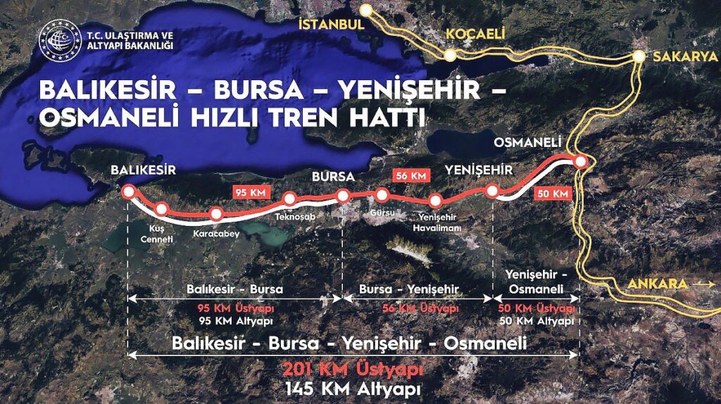 Ankara-Bursa, Bursa-İstanbul Sadece 2 saat 15 Dakika Olacak!